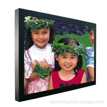 98" UHD wall mount 500cd/m2 brightness LED backlight advertising signage for airport/museum/bank